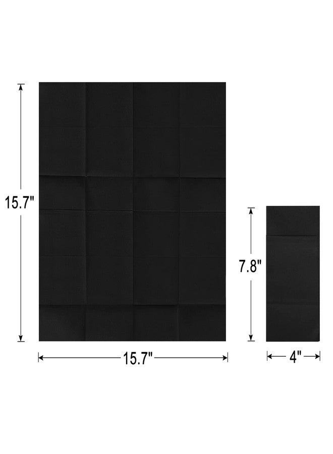 Besteek Linen-Feel Black Paper Napkins with Built-in Flatware Pocket, Cloth Like Dinner Napkins Pre-Folded Absorbent Disposable Guest Paper Hand Towels for Bathroom Weddings Party(50 Pack) - Image 2